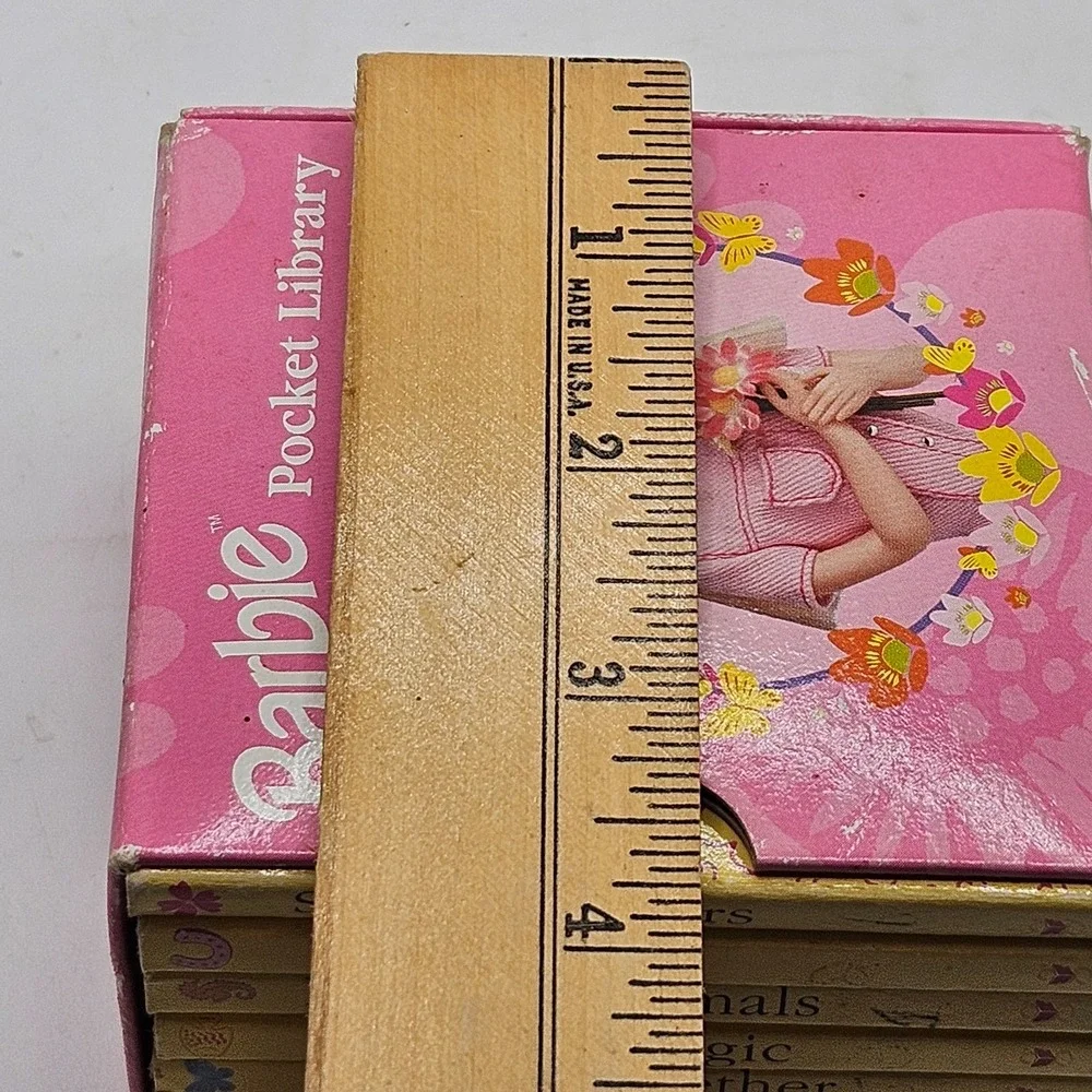 Vintage 1998 Barbie Pocket Library Golden Books Complete 6 Board Book Box Set